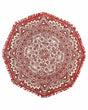 Area Rug Red Cotton Oriental Living Room ø 120 cm MEZITILI Beliani