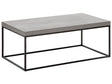 Coffee Table Grey Concrete Effect Black Metal Legs 100 x 60 cm Rectangular Industrial Glam Beliani