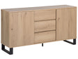 Sideboard Light Wood Chest of Drawers Cabinet Storage Unit Bedroom Living Room Beliani