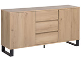 Sideboard Light Wood Chest of Drawers Cabinet Storage Unit Bedroom Living Room Beliani