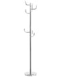 Coat Stand Silver Steel Freestanding Jacket Rack Glamour Industrial Hallway Beliani