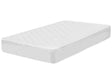 Double Sided Mattress White Fabric EU Single Small Medium Hard Beliani