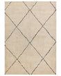 Area Rug Beige and Black Polyester 160 x 230 cm Geometric Diamond Pattern Modern Design Beliani