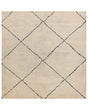 Area Rug Beige and Black Polyester 200 x 200 cm Geometric Diamond Pattern Modern Design Beliani