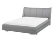 Waterbed Grey Fabric EU Double Size 4ft6 Accessories Wave Reduction Large Headboard Modern Beliani