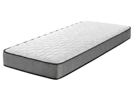 Pocket Spring Mattress White Fabric Super EU Small Single Firm Beliani