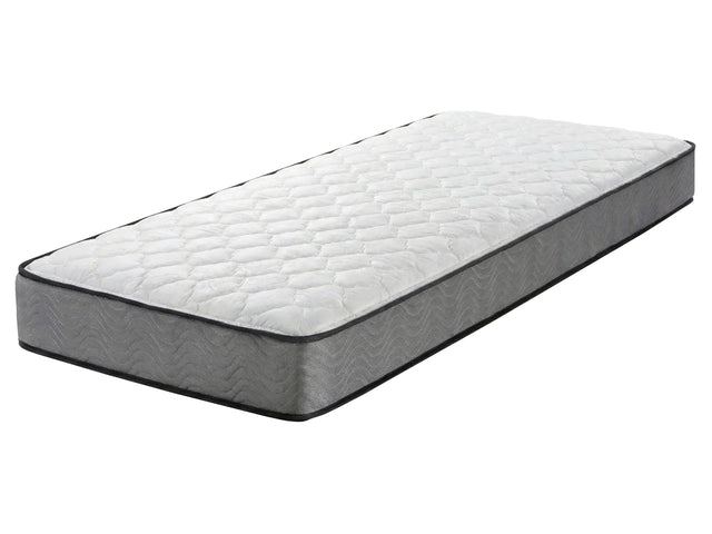 Pocket Spring Mattress White Fabric Super EU Small Single Firm Beliani