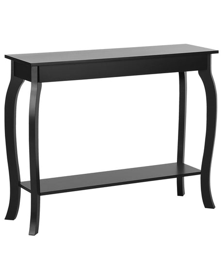 Console Table Black 100 x 30 cm Modern French Style Storage Display Shelf Living Room Hallway Bedroom Beliani