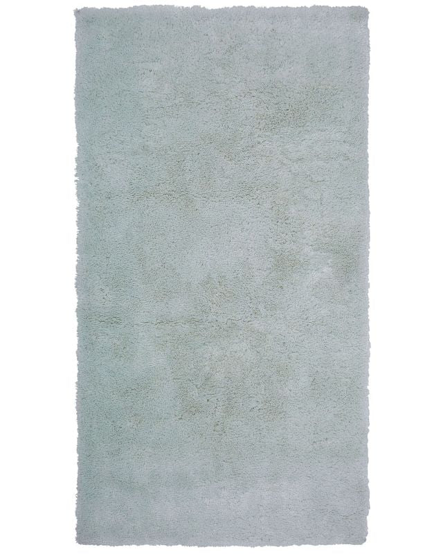 Shaggy Area Rug Green Cotton Polyester Blend 80 x 150 cm Fluffy Dense Pile  Beliani