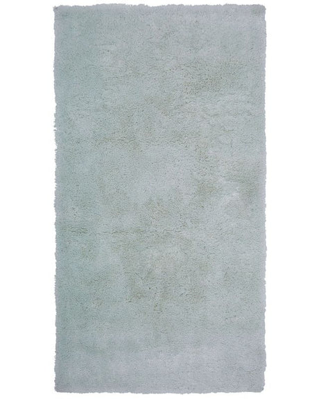 Shaggy Area Rug Green Cotton Polyester Blend 80 x 150 cm Fluffy Dense Pile  Beliani