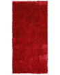 Shaggy Area Rug Red Cotton Polyester Blend 80 x 150 cm Fluffy Dense Pile  Beliani