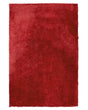 Shaggy Area Rug Red Cotton Polyester Blend 140 x 200 cm Fluffy Dense Pile  Beliani