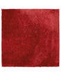 Shaggy Area Rug Red Cotton Polyester Blend 200 x 200 cm Fluffy Dense Pile  Beliani