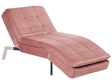 Chaise Lounge Pink Velvet Tufted Adjustable Back and Legs Modern Glam Beliani