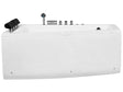 Whirlpool Corner Bath White Acrylic 182 x 121 cm Right Hand Tub with Headrests Beliani