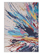 Rug Multicoloured 140 x 200 cm Abstract Paint Effect Printed Low Pile Modern Beliani