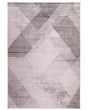 Rug Pink Polyester 140 x 200 cm Low Pile Abstract Pattern Beliani