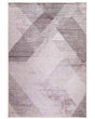 Rug Pink Polyester 160 x 230 cm Low Pile Abstract Pattern Beliani