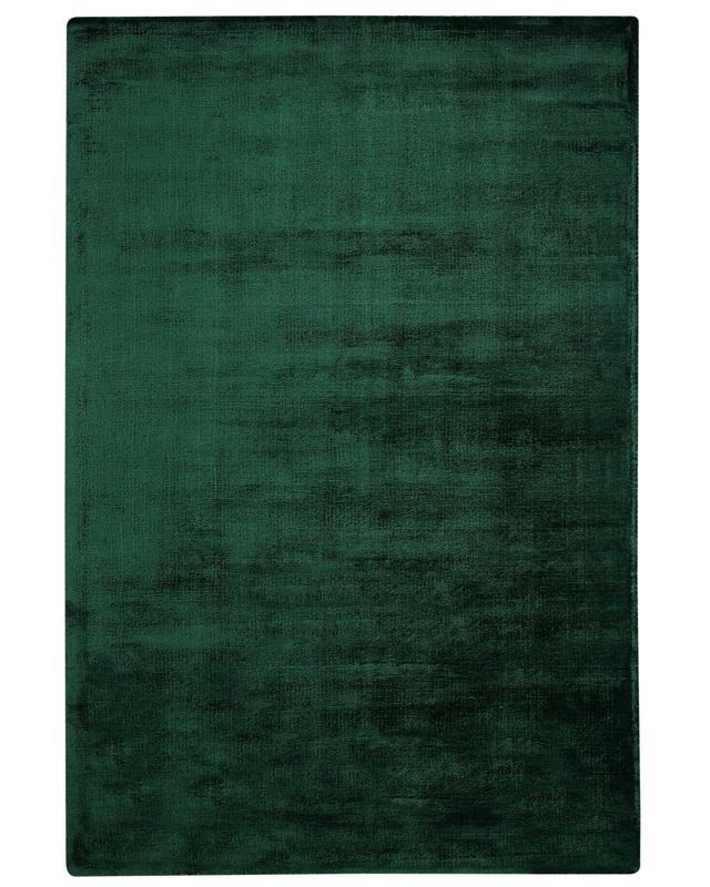 Area Rug Green Viscose 140 x 200 cm Tufted Low Pile Modern Beliani