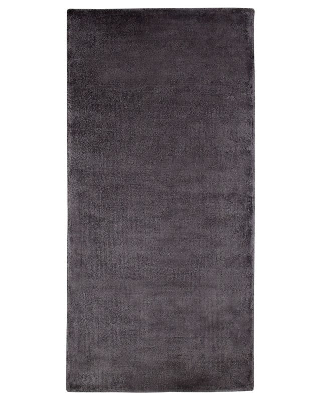 Area Rug Dark Grey Viscose 80 x 150 cm Tufted Low Pile Modern Beliani