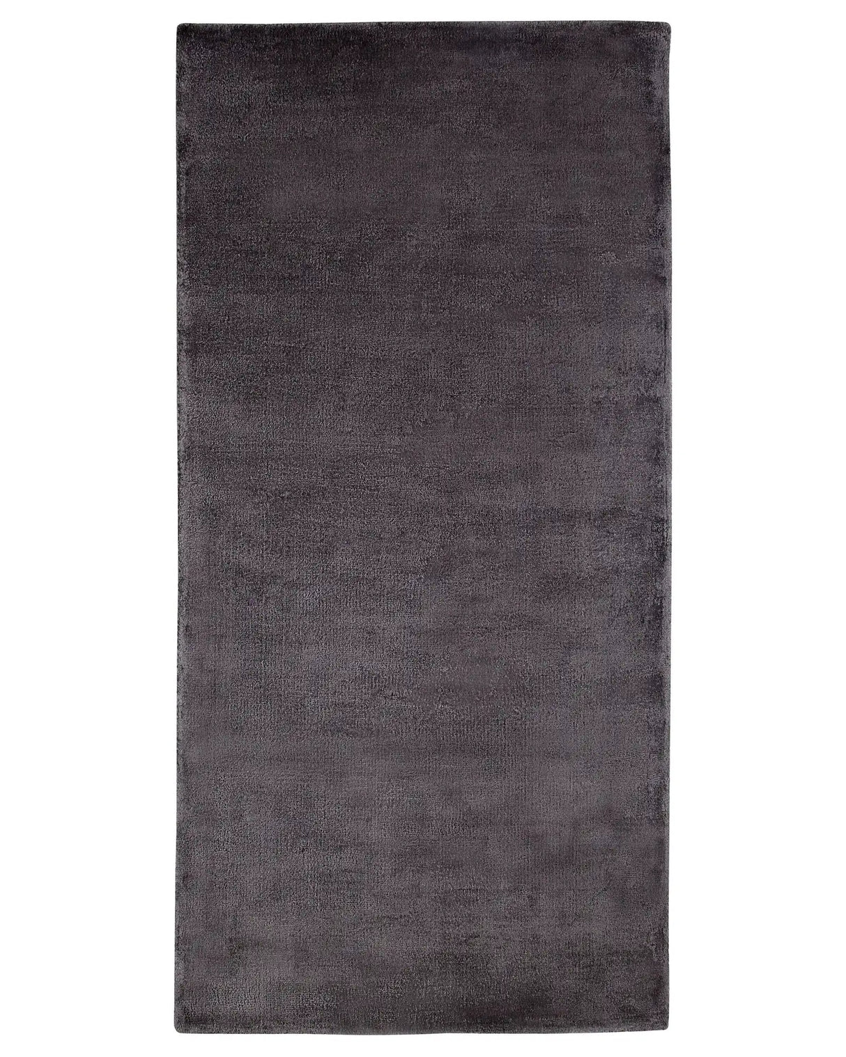 Area Rug Dark Grey Viscose 80 x 150 cm Tufted Low Pile Modern Beliani