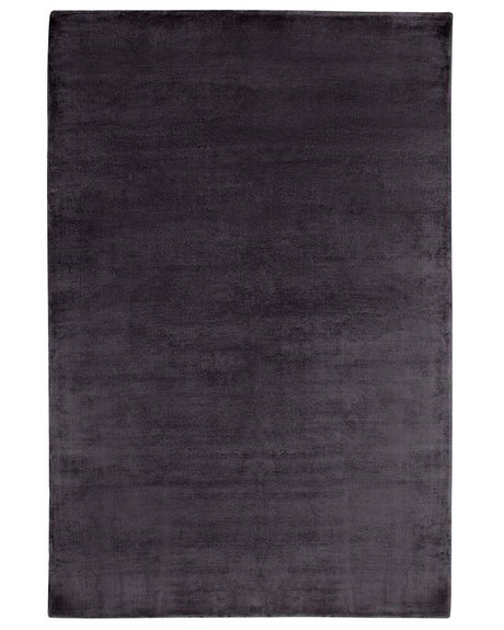 Area Rug Dark Grey Viscose 160 x 230 cm Tufted Low Pile Modern Beliani