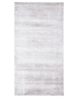 Area Rug Light Grey Viscose 80 x 150 cm Tufted Low Pile Modern Beliani