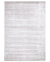 Area Rug Light Grey Viscose 140 x 200 cm Tufted Low Pile Modern Beliani