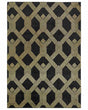 Rug Black with Gold Geometric Pattern Viscose with Cotton 160 x 230 cm Style Modern Glam Beliani