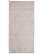 Area Rug Pink Gold Pattern 80 x 150 cm Viscose Geometric Living Room Bedroom Beliani
