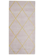 Area Rug Pink Gold Pattern 80 x 150 cm Viscose Geometric Living Room Bedroom Beliani