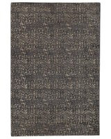 Area Rug Grey and Gold Viscose 140 x 200 cm Living Room Rug Beliani