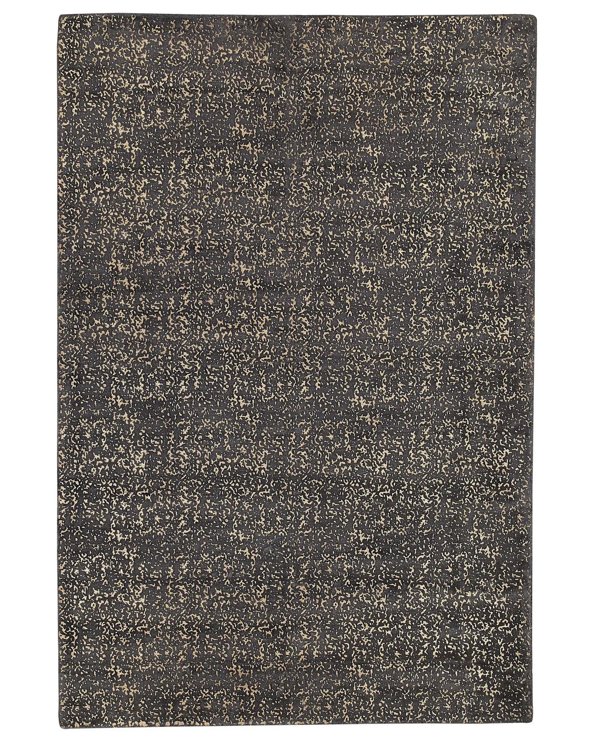 Area Rug Grey and Gold Viscose 160 x 230 cm Living Room Rug Beliani