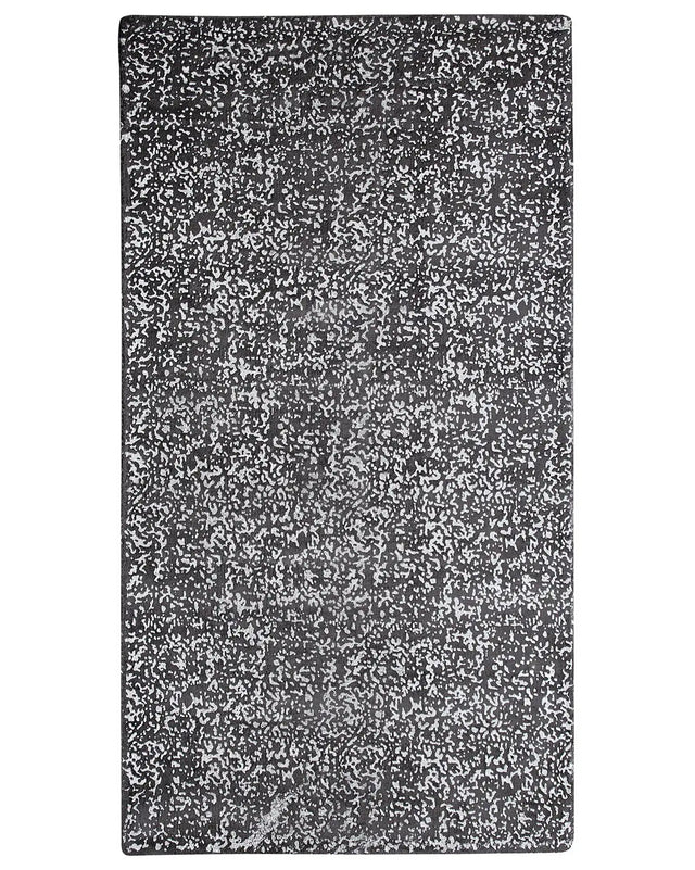 Area Rug Grey and Silver Viscose 80 x 150 cm Living Room Rug Beliani