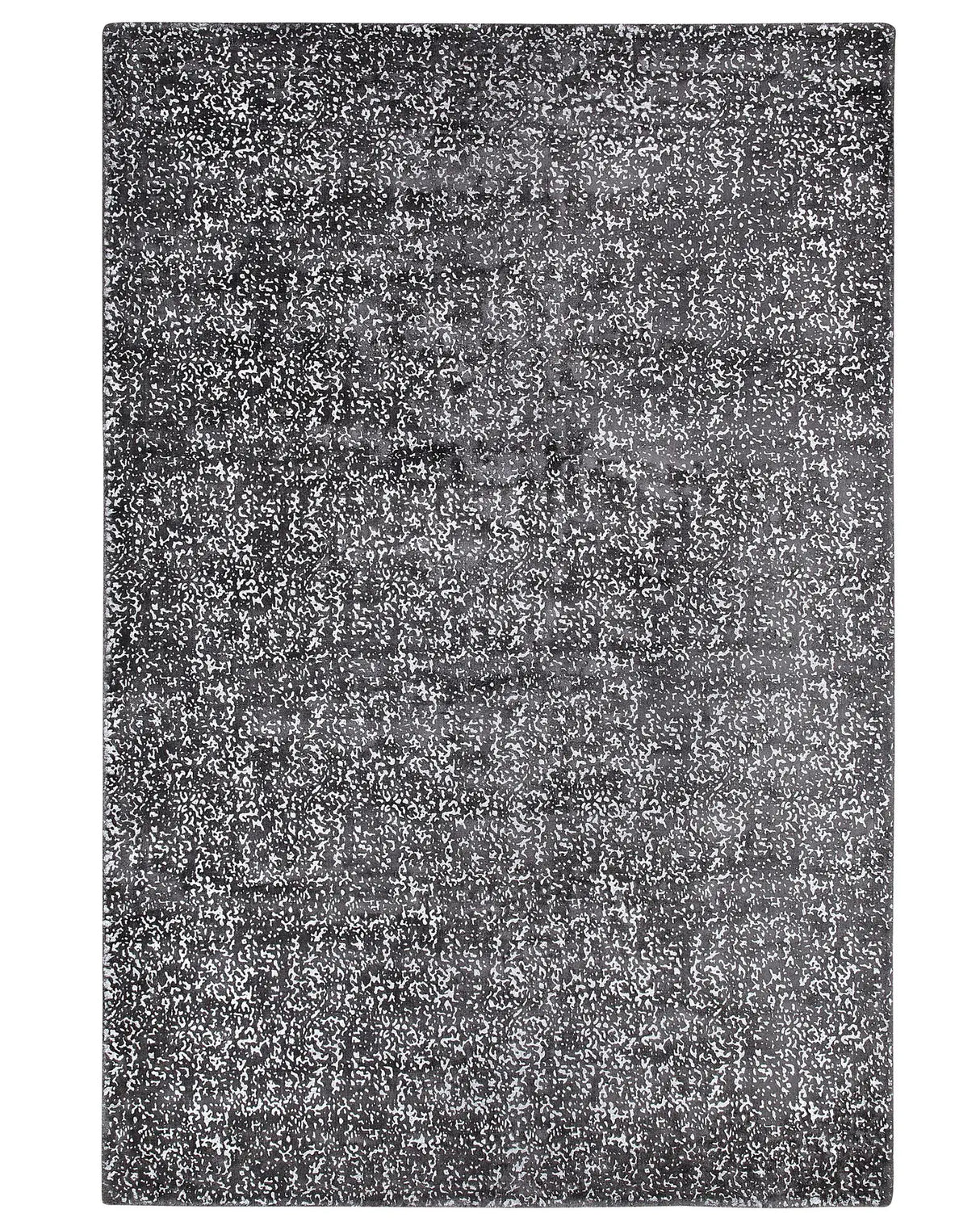 Area Rug Grey and Silver Viscose 140 x 200 cm Living Room Rug Beliani