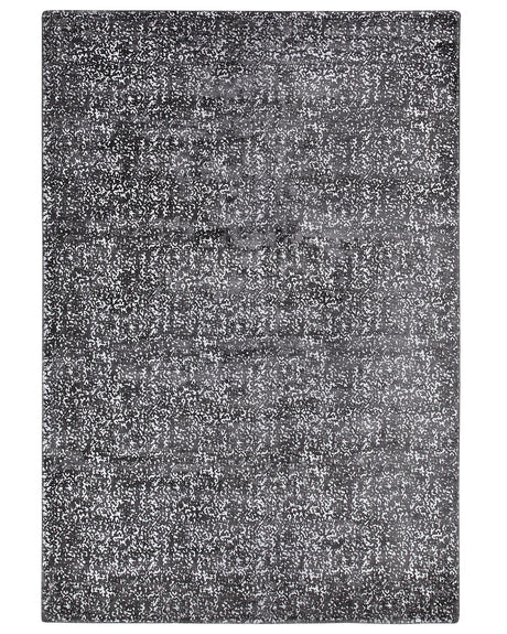 Area Rug Grey and Silver Viscose 160 x 230 cm Living Room Rug Beliani