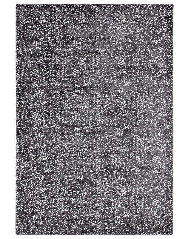 Area Rug Grey and Silver Viscose 160 x 230 cm Living Room Rug Beliani