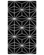 Area Rug Black with Silver Geometric Pattern Viscose with Cotton 80 x 150 cm Hand Woven Modern Glam Style Living Room Bedroom Beliani