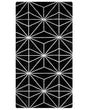 Area Rug Black with Silver Geometric Pattern Viscose with Cotton 80 x 150 cm Hand Woven Modern Glam Style Living Room Bedroom Beliani