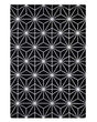 Area Rug Black with Silver Geometric Pattern Viscose with Cotton 140 x 200 cm Hand Woven Modern Glam Style Living Room Bedroom Beliani