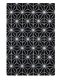 Area Rug Black with Silver Geometric Pattern Viscose with Cotton 140 x 200 cm Hand Woven Modern Glam Style Living Room Bedroom Beliani