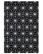 Area Rug Black with Silver Geometric Pattern Viscose with Cotton 160 x 230 cm Hand Woven Modern Glam Style Living Room Bedroom Beliani