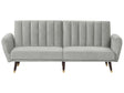 Sofa Bed Light Grey Sleeper Convertible Velvet Upholstery Elegant Glam Modern Living Room Bedroom Beliani