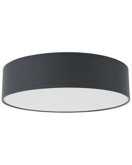 Flush Lamp Grey Polycotton ø 45 cm Boho Beliani