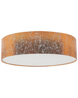 Flush Lamp Silver Polycotton  45 cm Boho Beliani