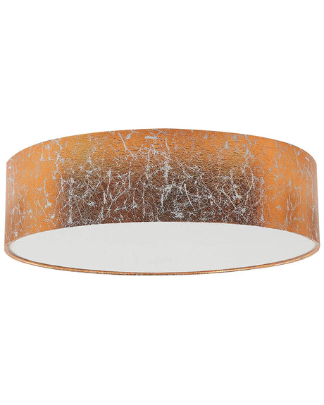 Flush Lamp Silver Polycotton  45 cm Boho Beliani