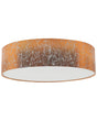 Flush Lamp Silver Polycotton  45 cm Boho Beliani
