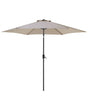 Garden Sun Parasol Taupe Beige Fabric 230 cm Weather Resistant Beliani