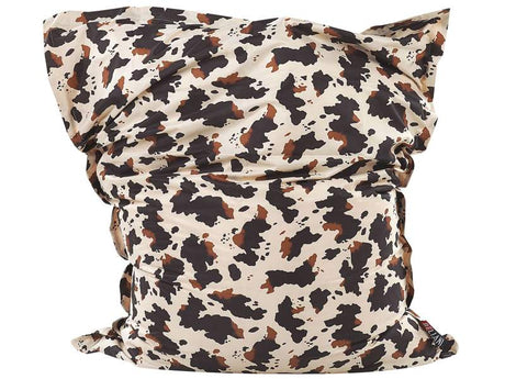 Large Bean Bag Animal Print Cow Pattern Lounger Zip Giant Beanbag Beliani