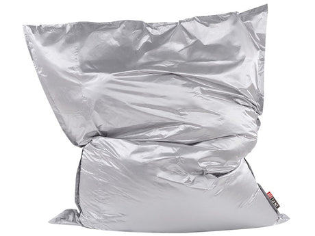 Large Bean Bag Silver Lounger Zip Giant Beanbag Beliani